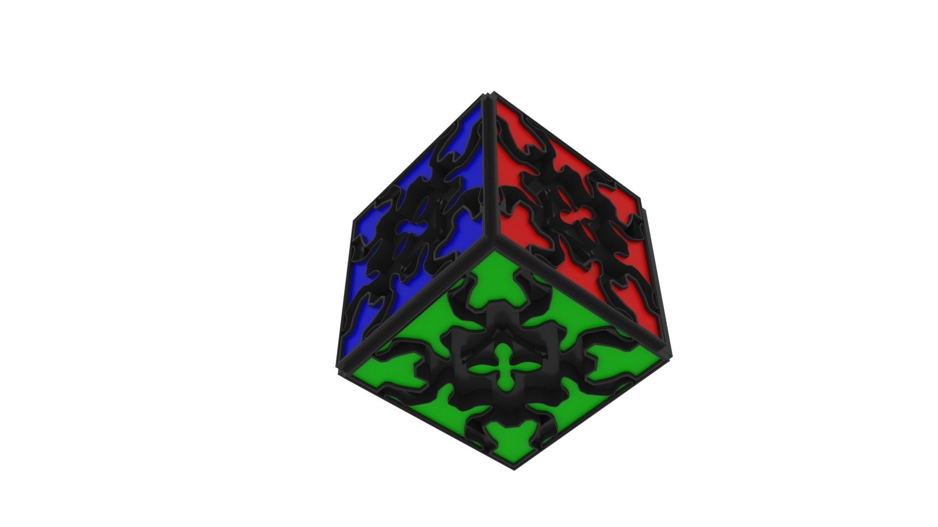 Gear Cube 3D model_4