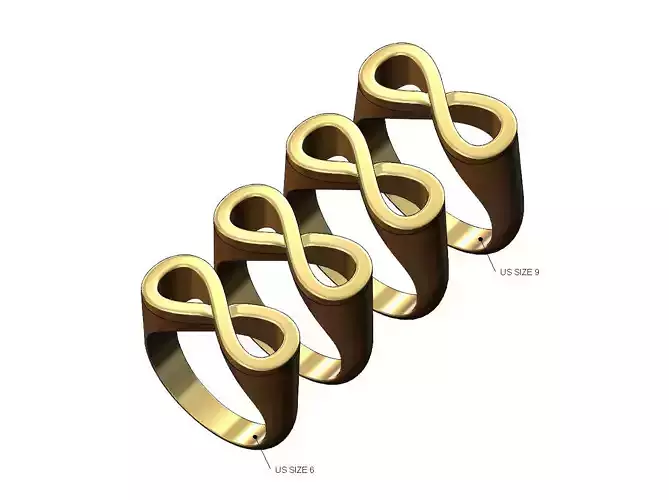 Infinity signet ring US sizes 6to9