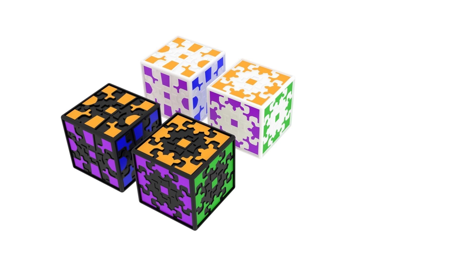 Gear Cubes 3D model_8