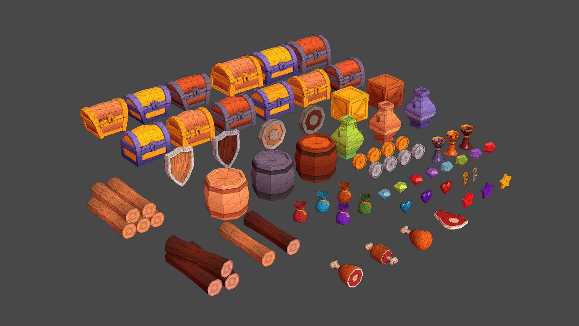 Low Poly Loot Pack Low-poly 3D model_6