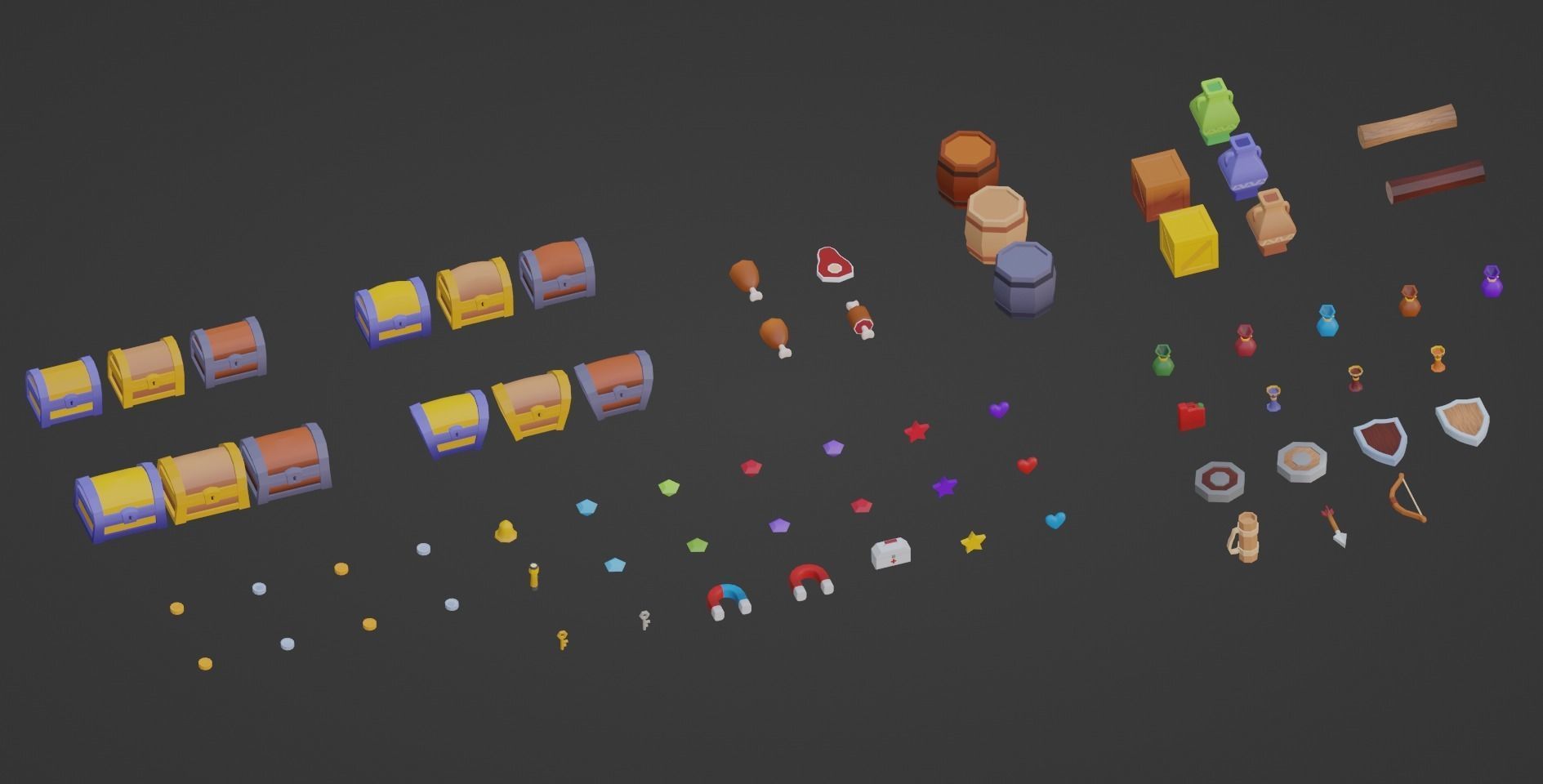 Low Poly Loot Pack Low-poly 3D model_9