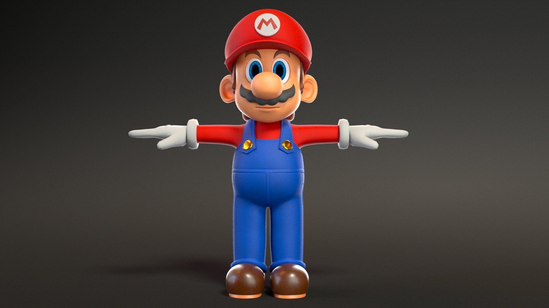 Mario And Yoshi From Game Low-poly 3D model_6