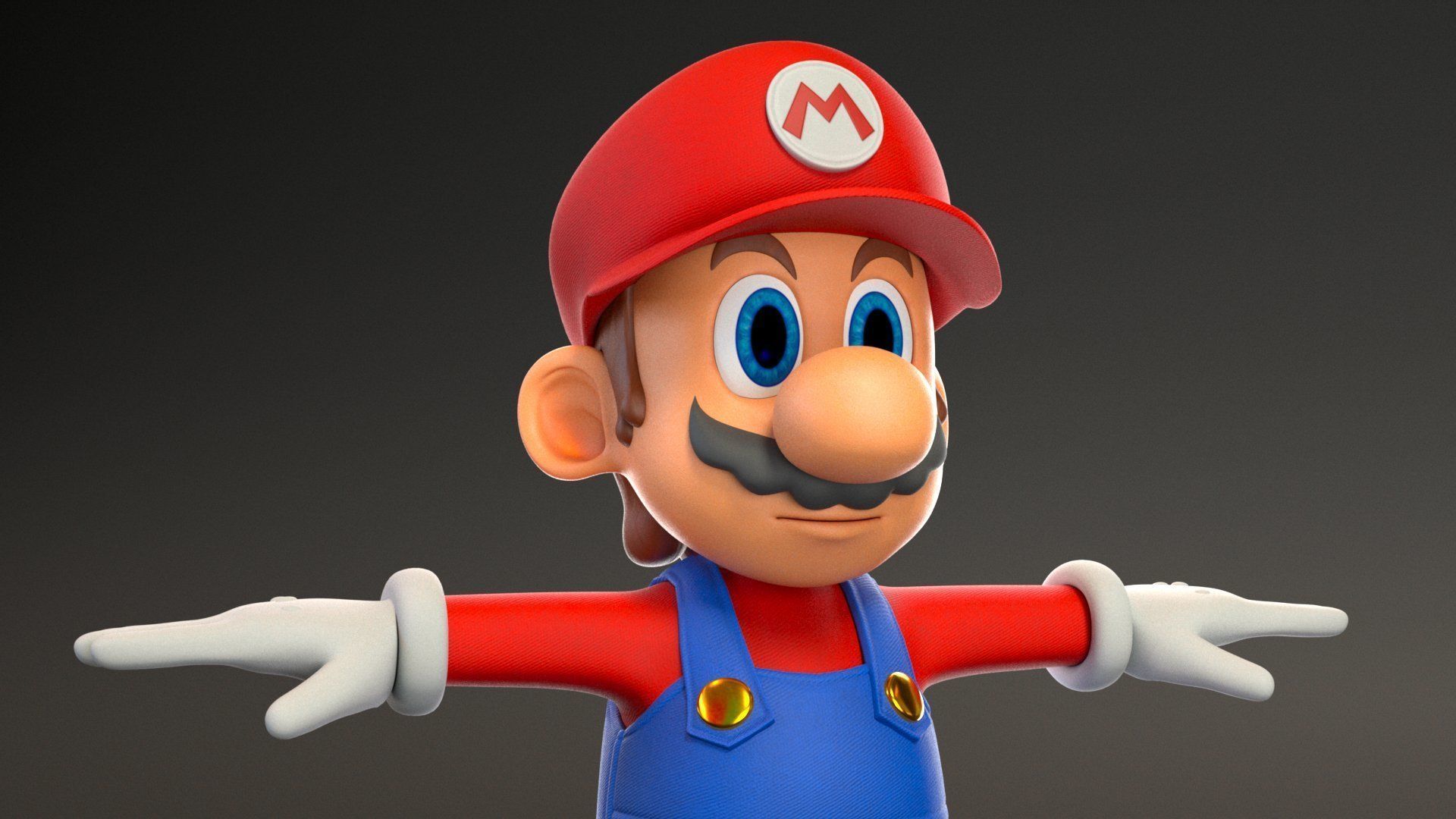 Mario And Yoshi From Game Low-poly 3D model_9