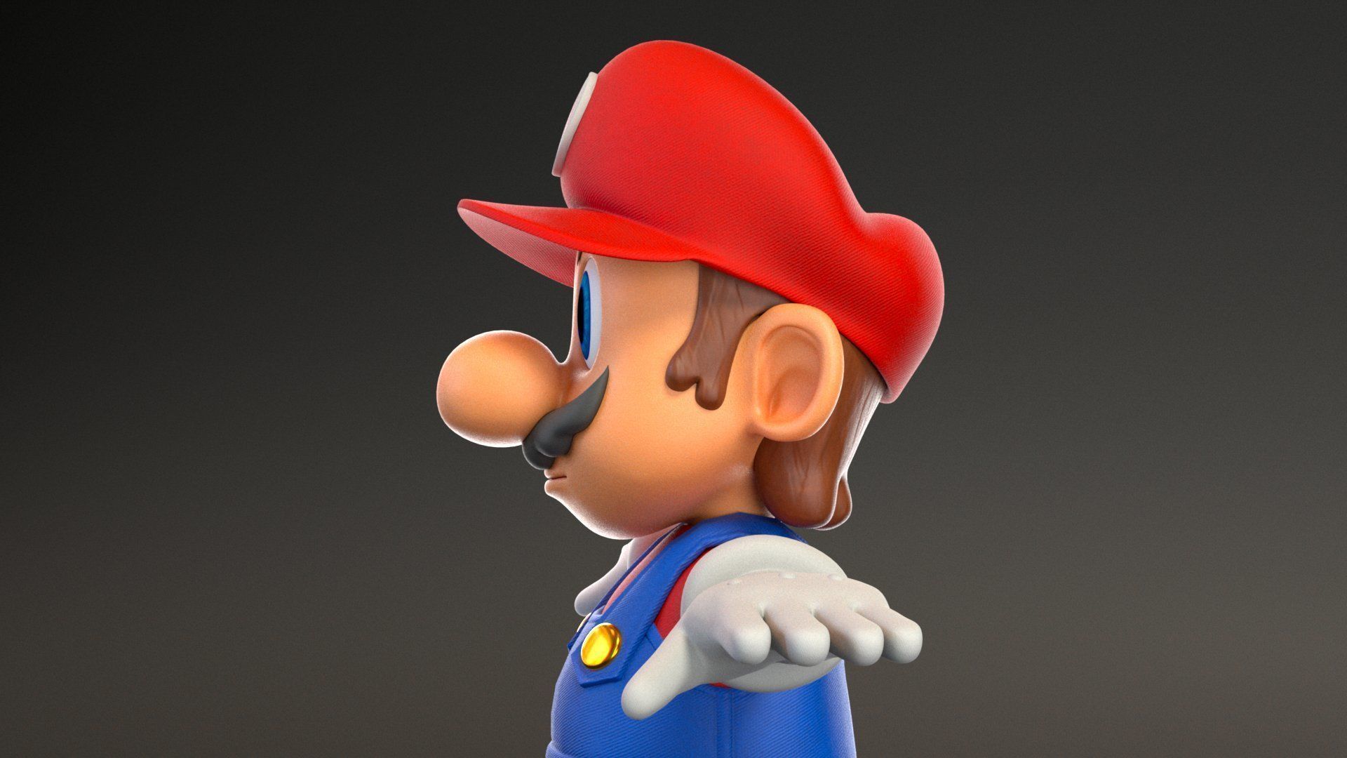 Mario And Yoshi From Game Low-poly 3D model_10
