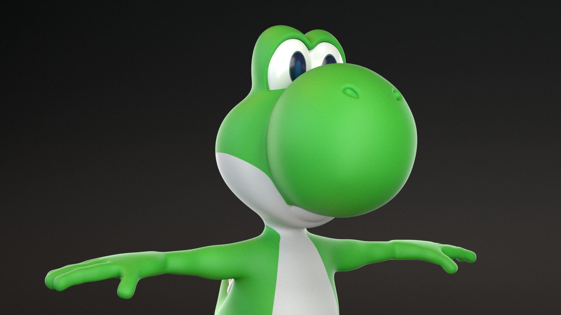 Mario And Yoshi From Game Low-poly 3D model_39