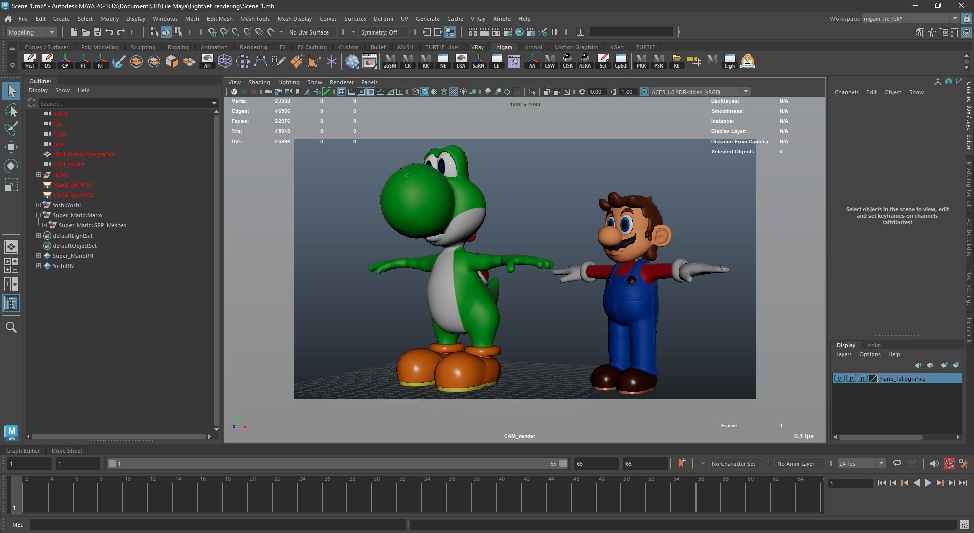 Mario And Yoshi From Game Low-poly 3D model_2