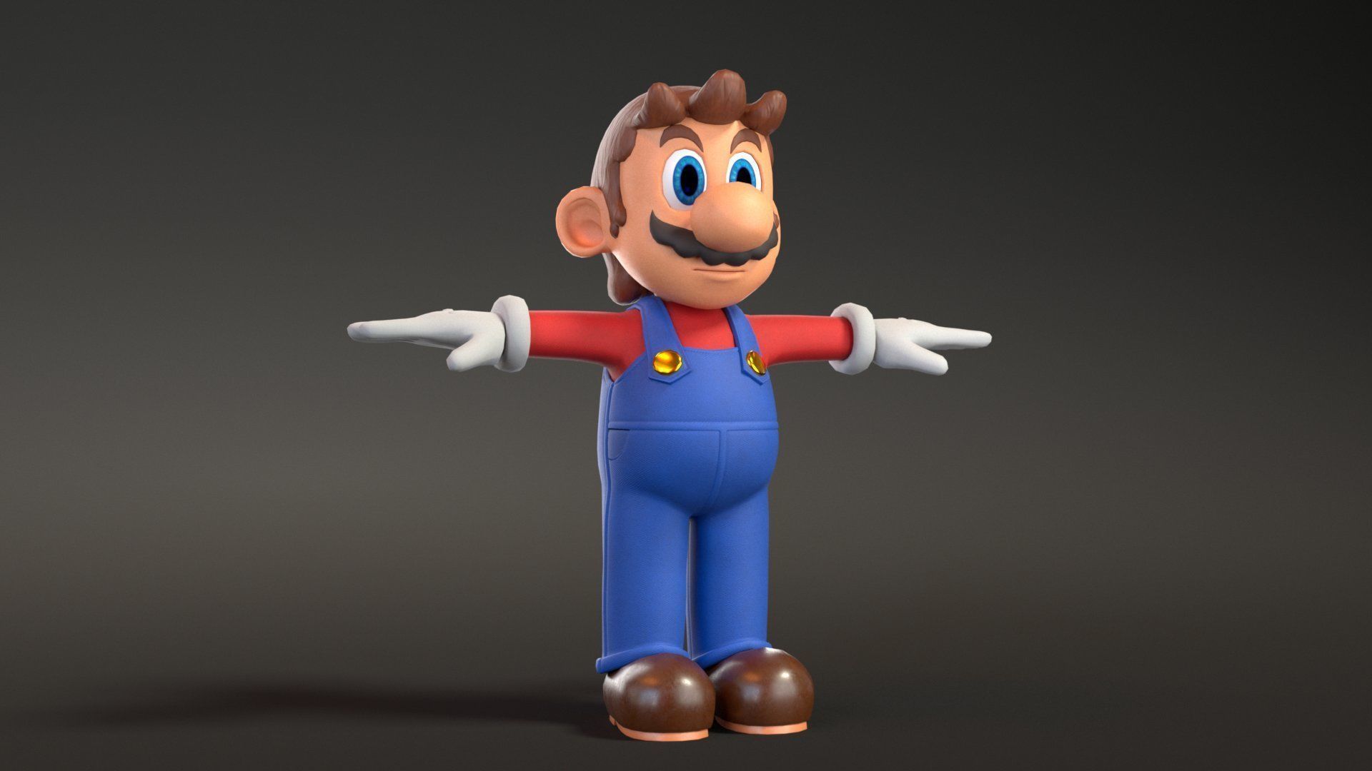 Mario And Yoshi From Game Low-poly 3D model_5