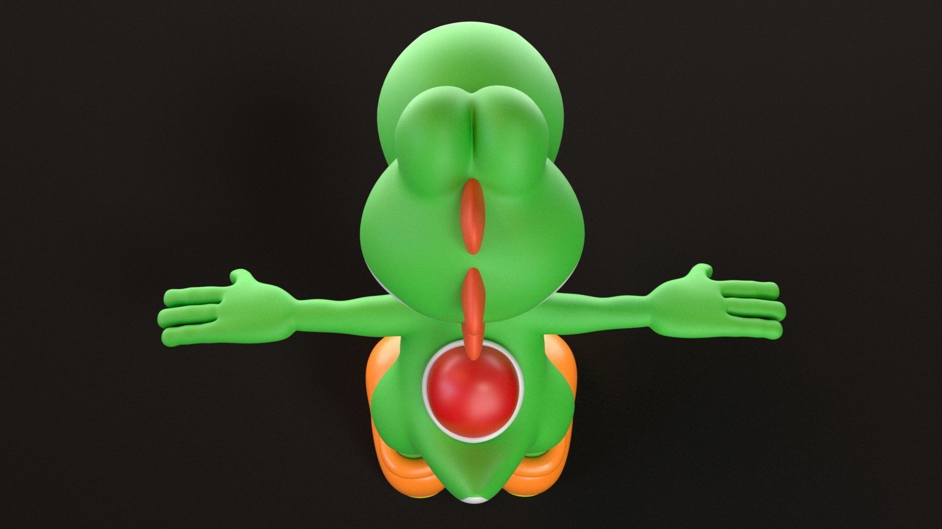 Mario And Yoshi From Game Low-poly 3D model_42