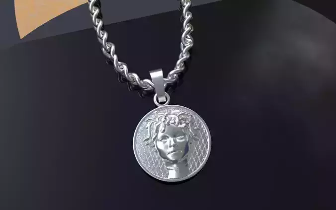 medusa pendant medallion charm