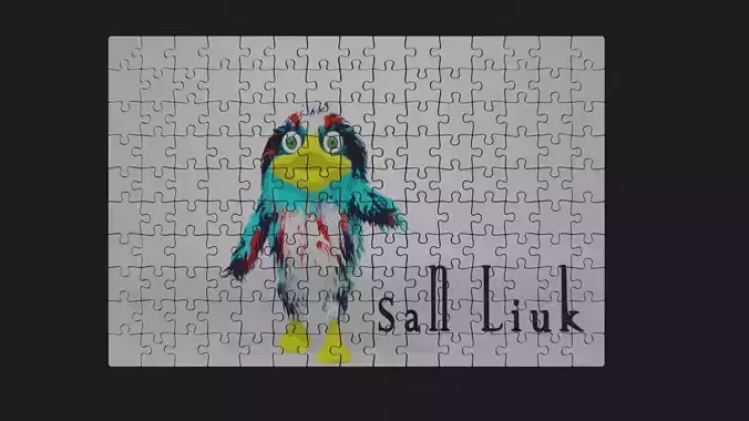 puzzle with your image texture unwrapped 3D model