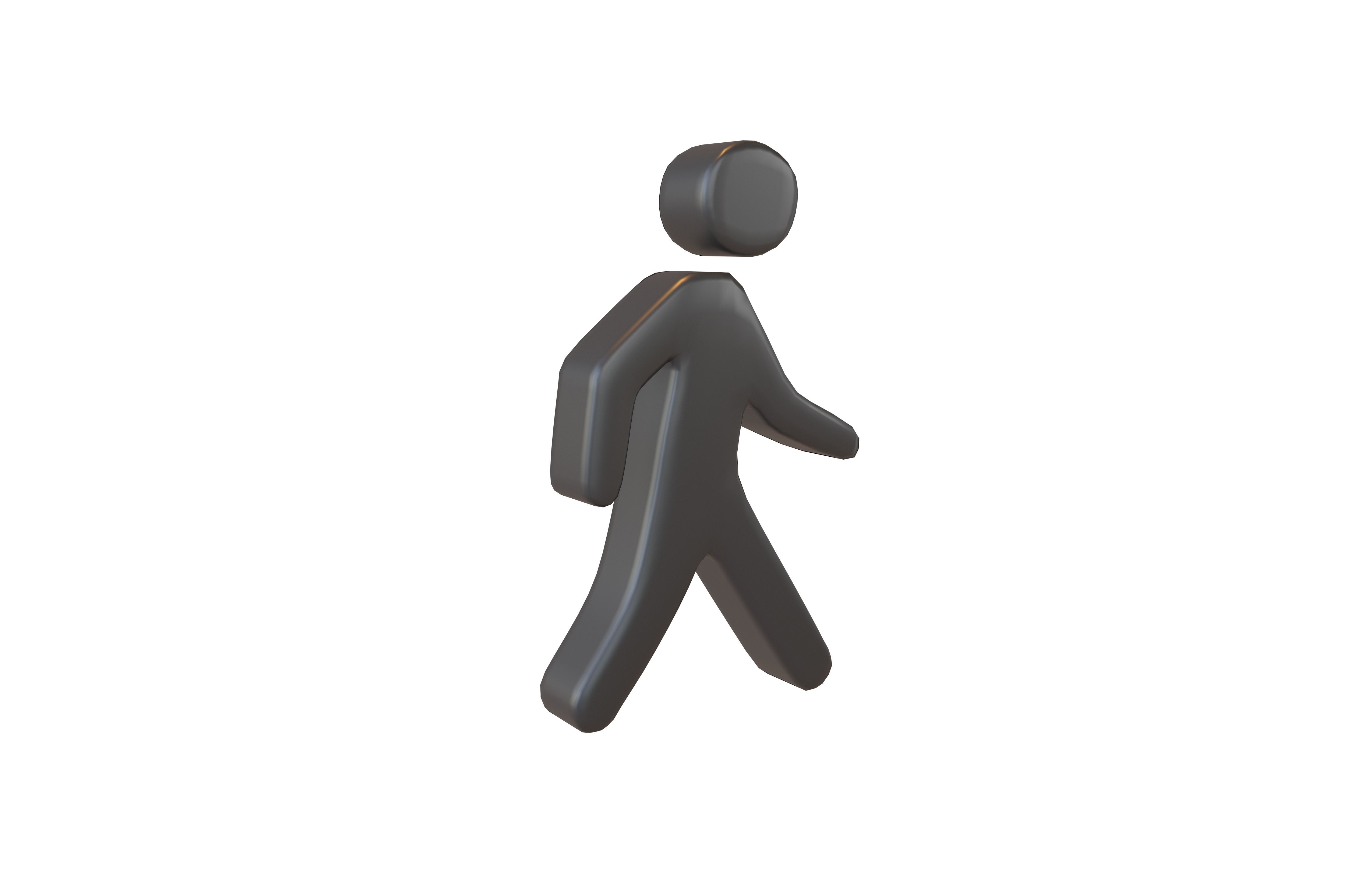 Pedestrian Symbol v1 001 Low-poly 3D model_1