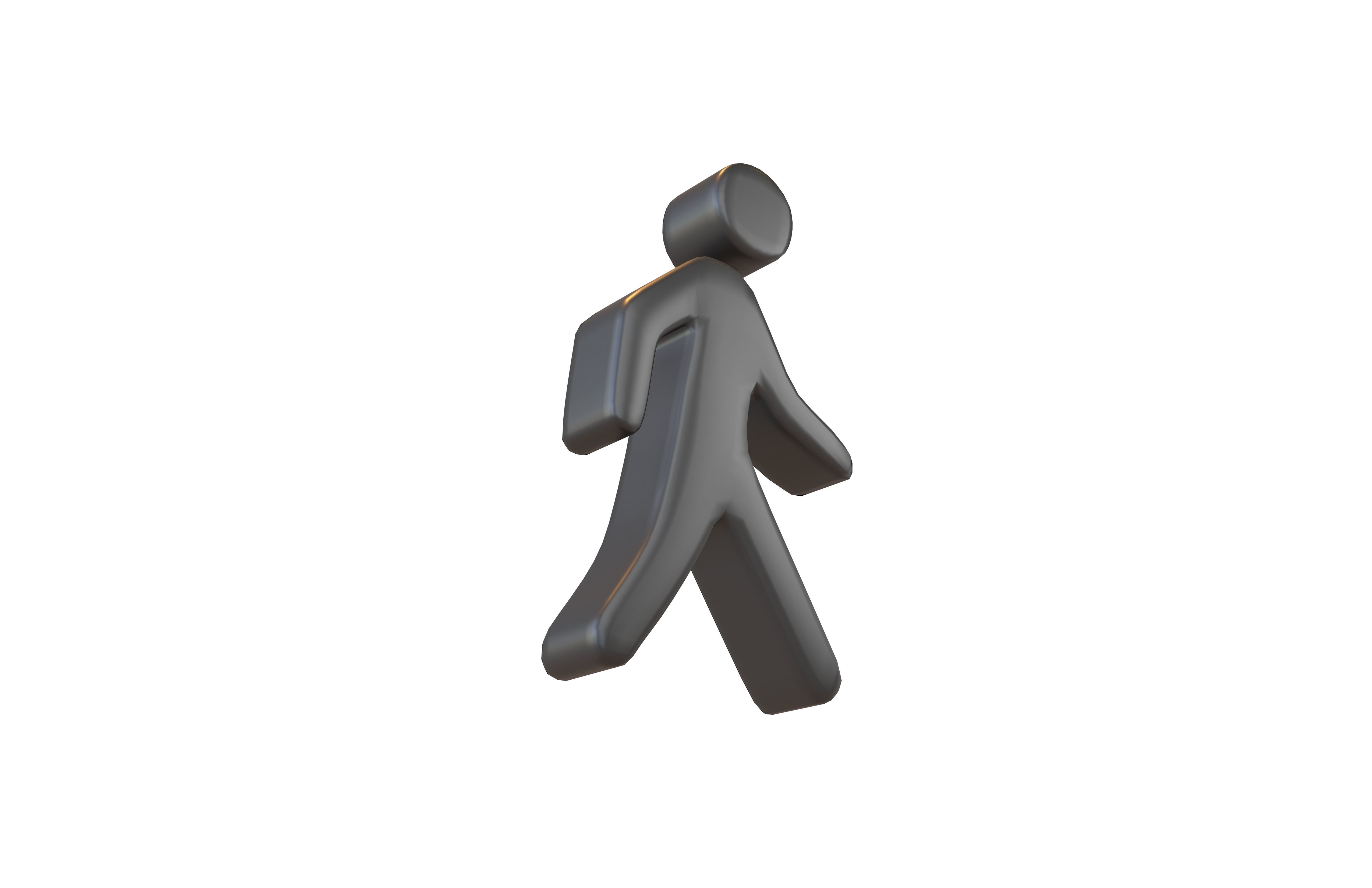 Pedestrian Symbol v1 001 Low-poly 3D model_3