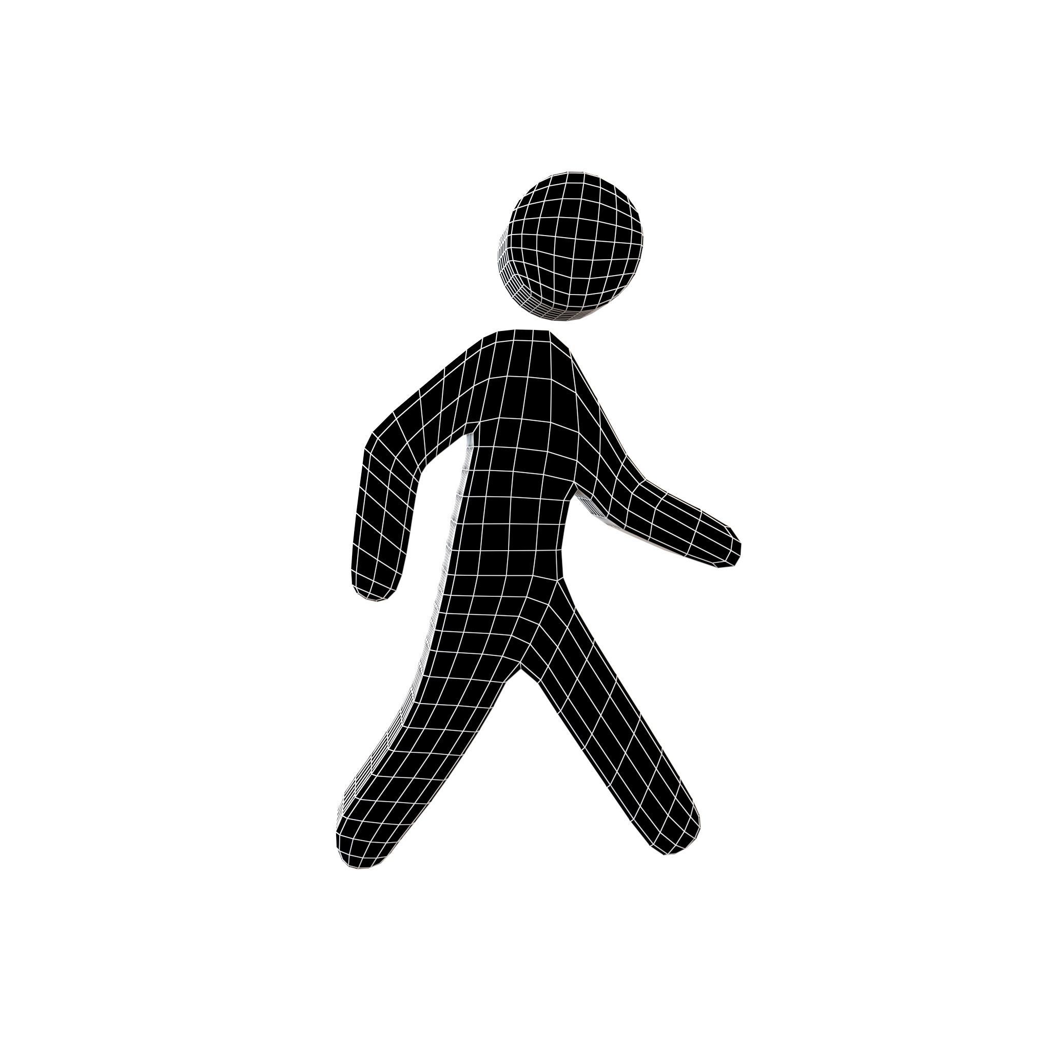 Pedestrian Symbol v1 001 Low-poly 3D model_4