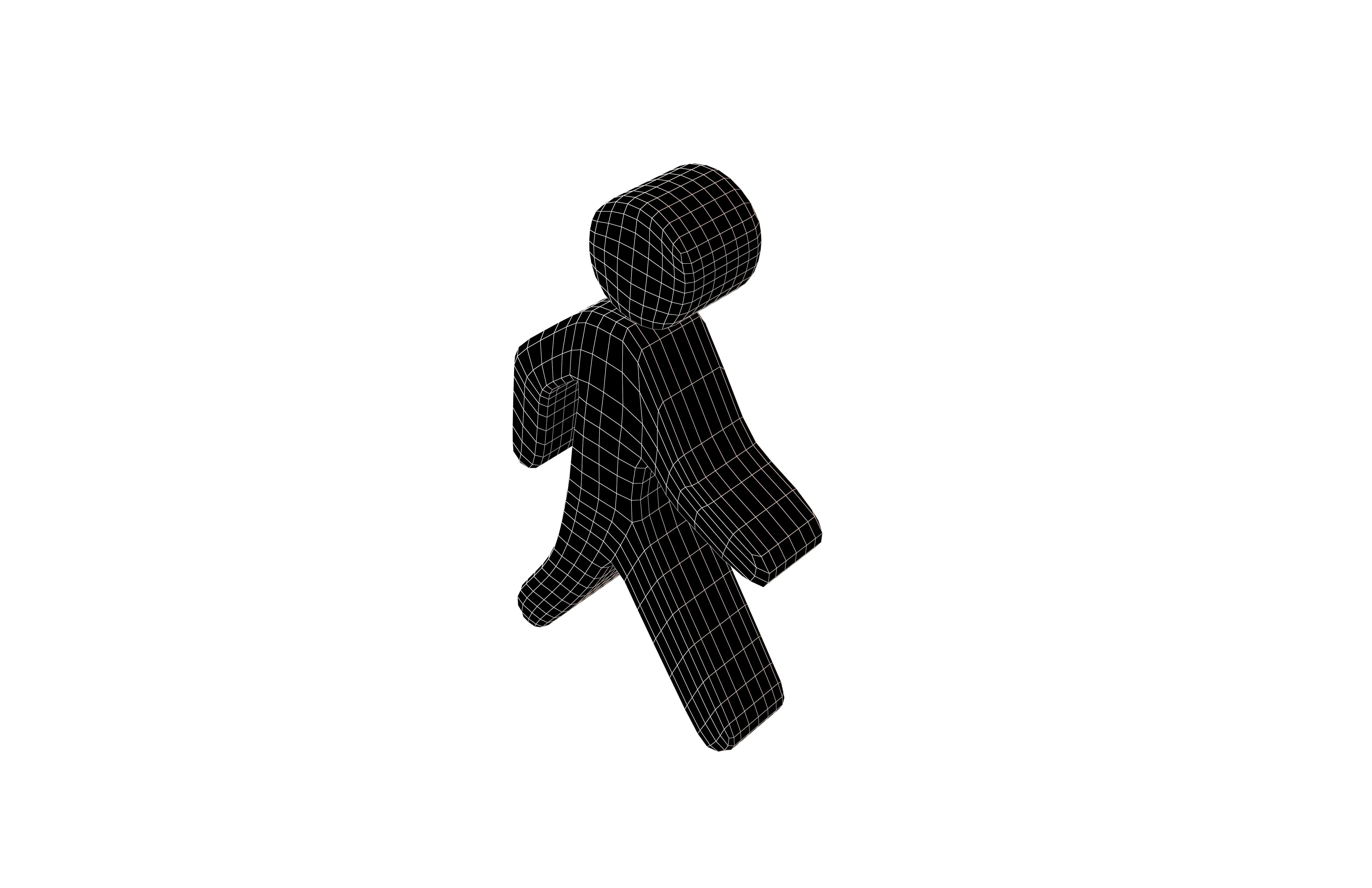Pedestrian Symbol v1 001 Low-poly 3D model_6