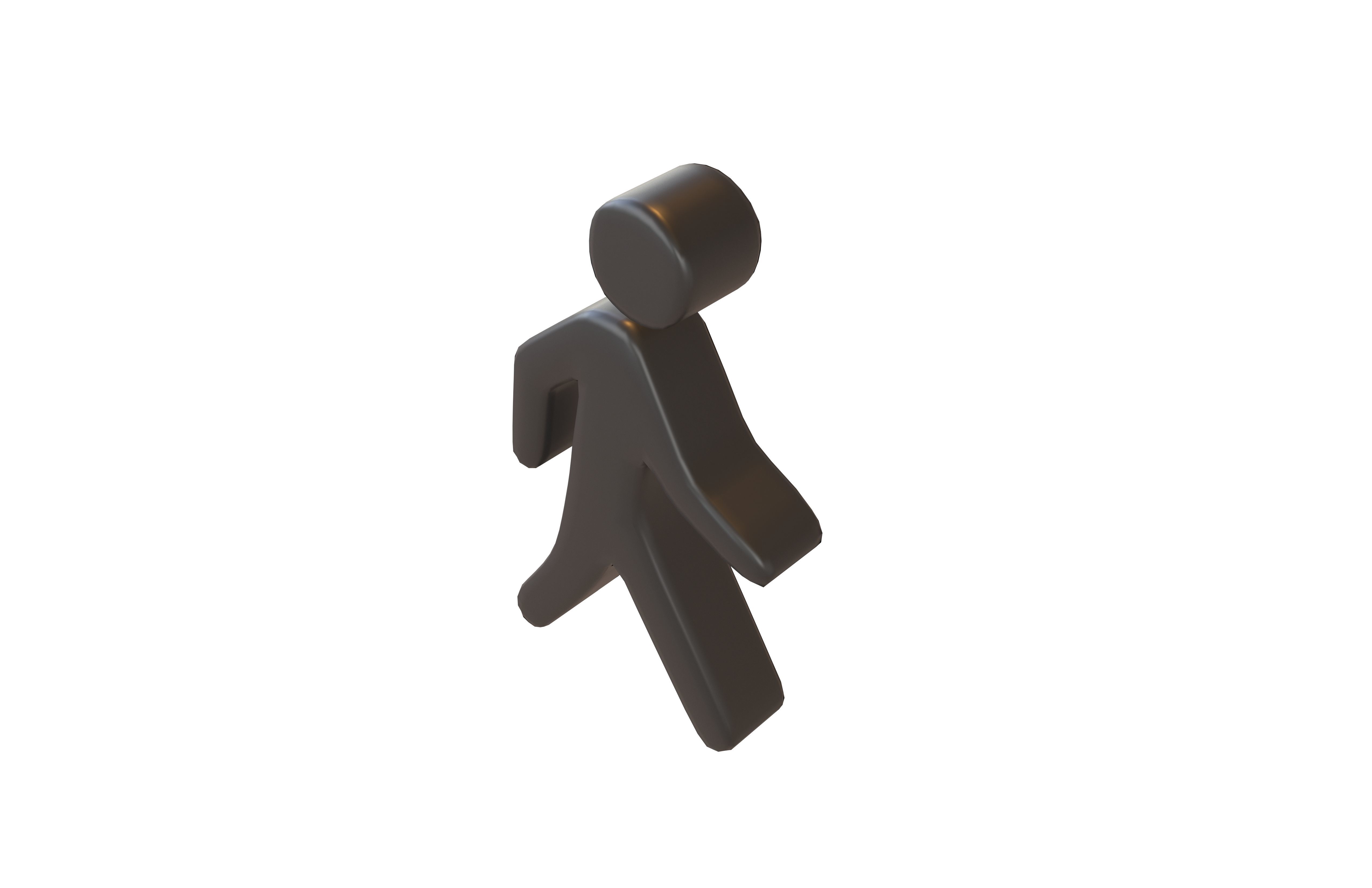 Pedestrian Symbol v1 001 Low-poly 3D model_2