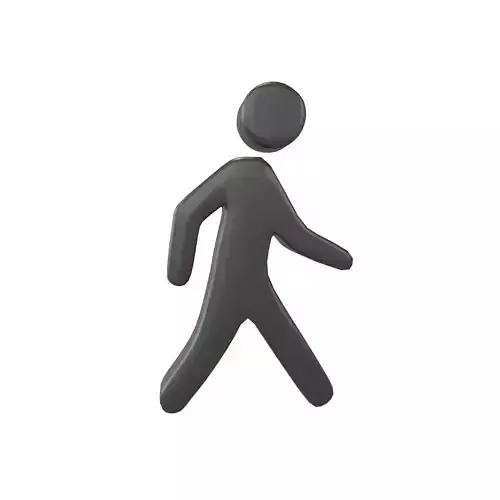 Pedestrian Symbol v1 001 Low-poly 3D model