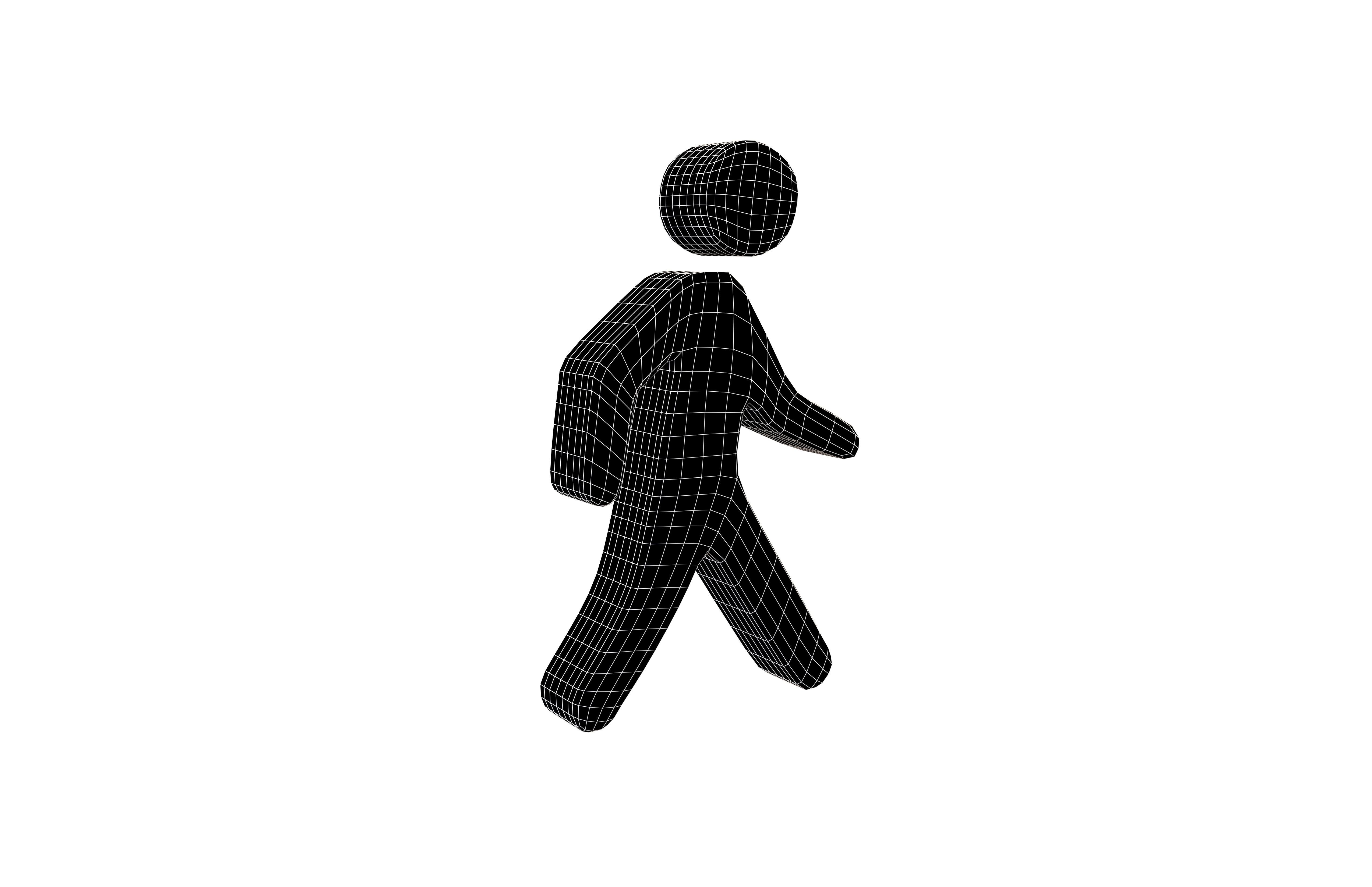 Pedestrian Symbol v1 001 Low-poly 3D model_5