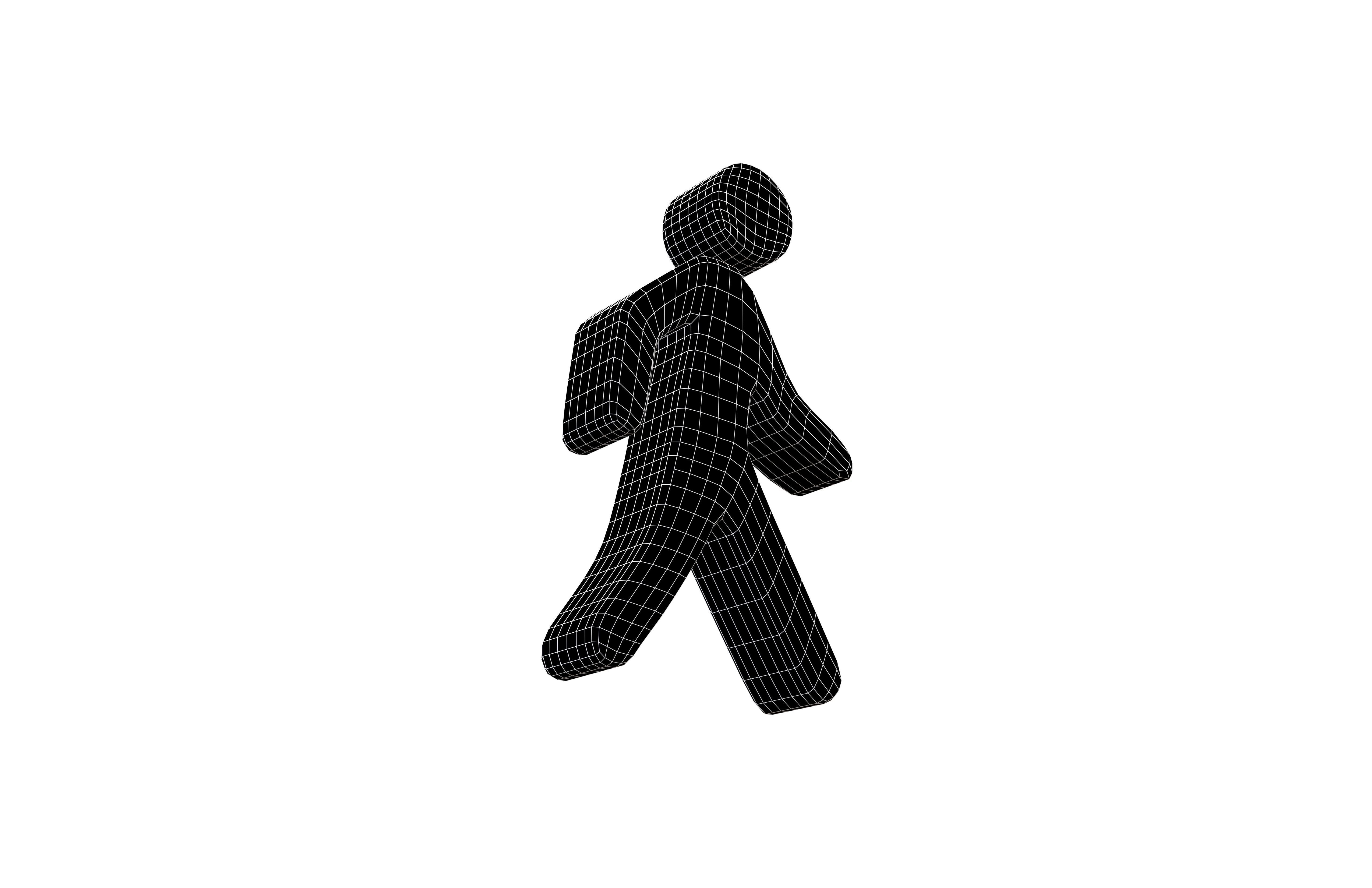 Pedestrian Symbol v1 002 Low-poly 3D model_7