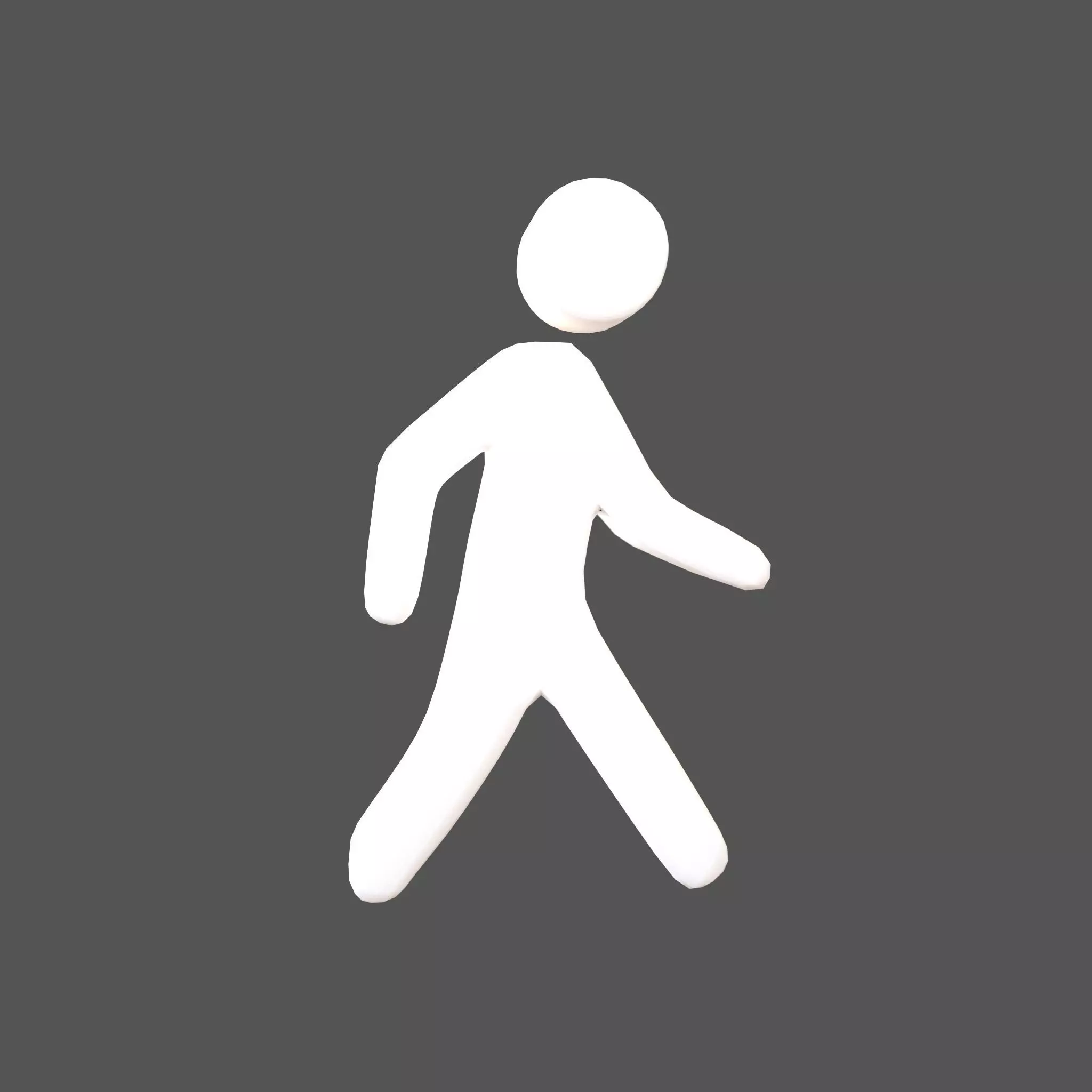 Pedestrian Symbol v1 002 Low-poly 3D model_0