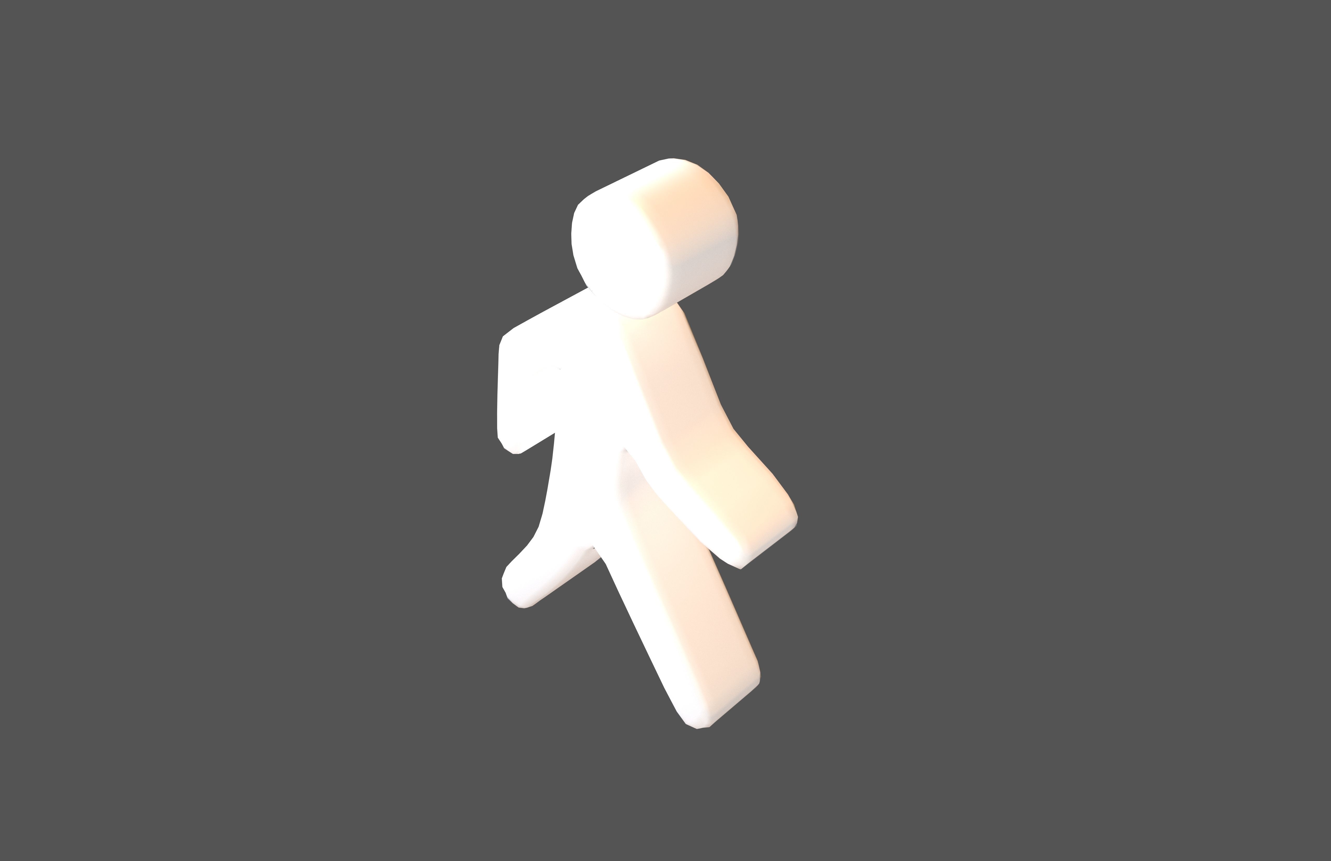 Pedestrian Symbol v1 002 Low-poly 3D model_2