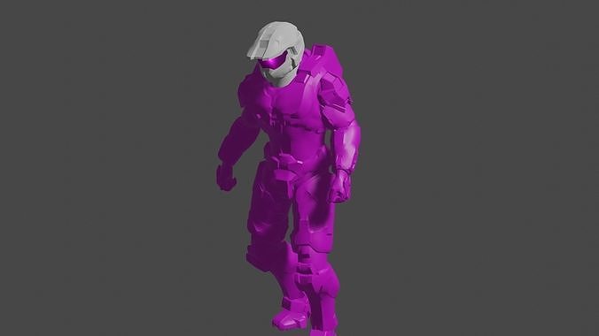 Master chief no textures Free 3D print model