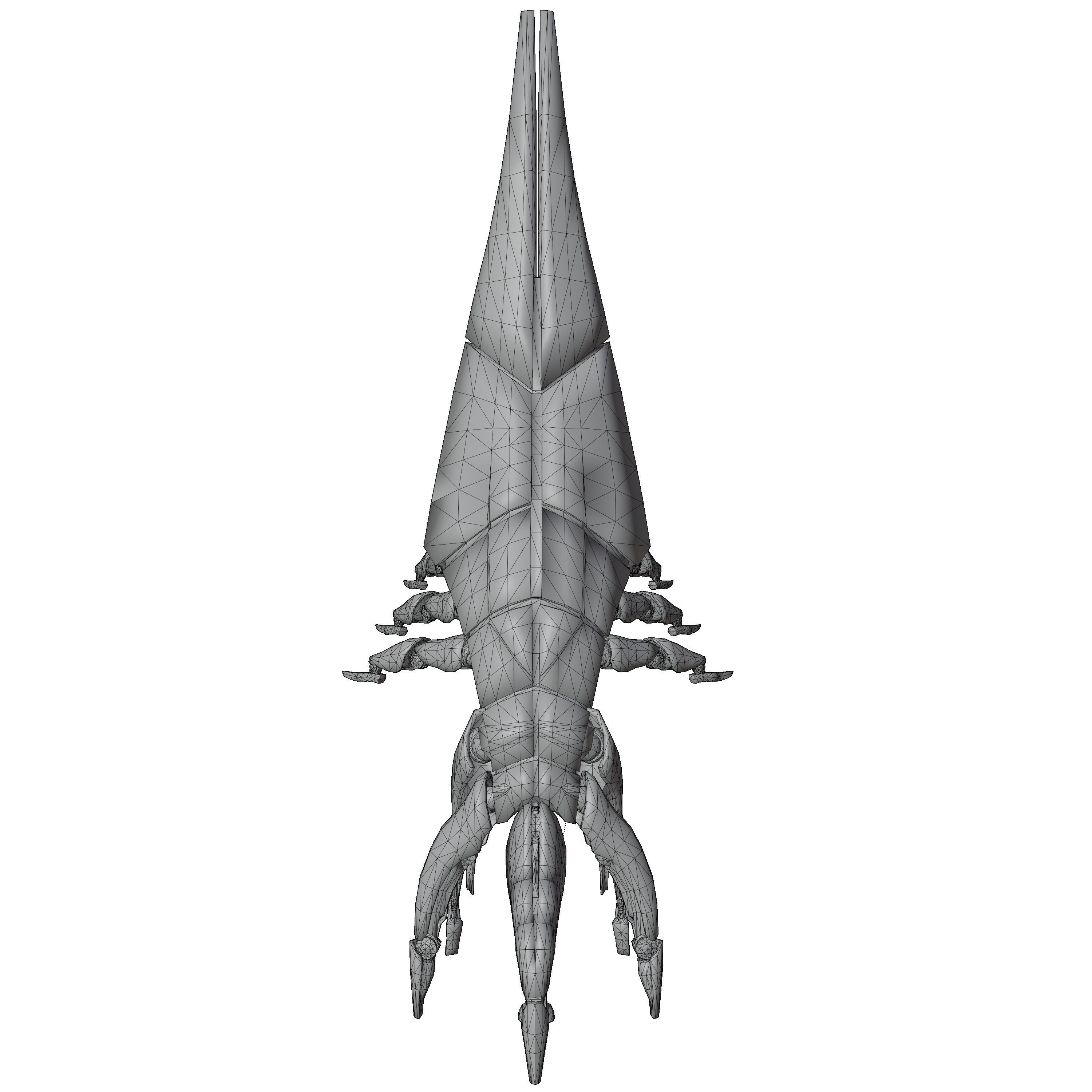 Mass Effect  Reaper 3D model Game-ready  Rigged Low-poly 3D model_5