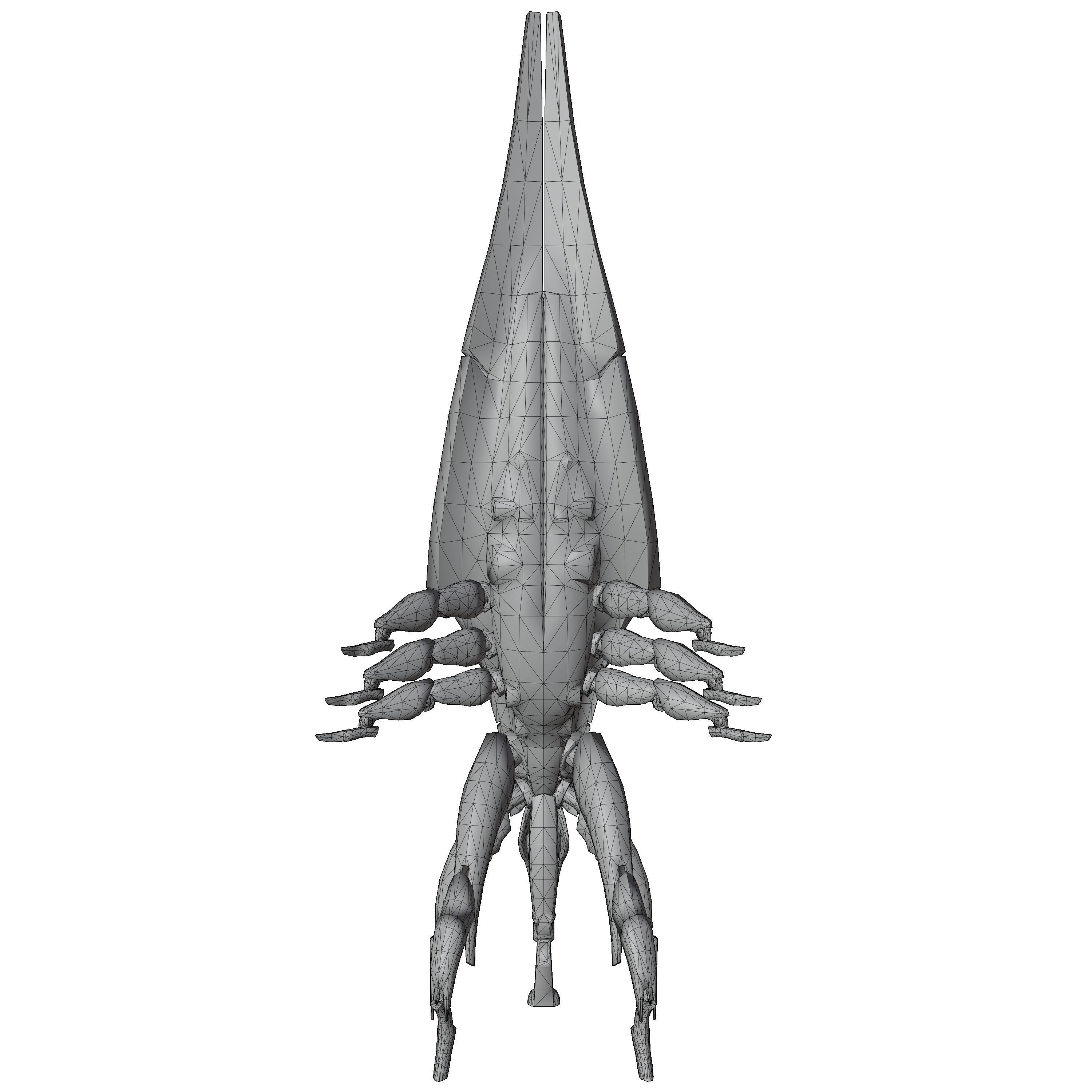 Mass Effect  Reaper 3D model Game-ready  Rigged Low-poly 3D model_7