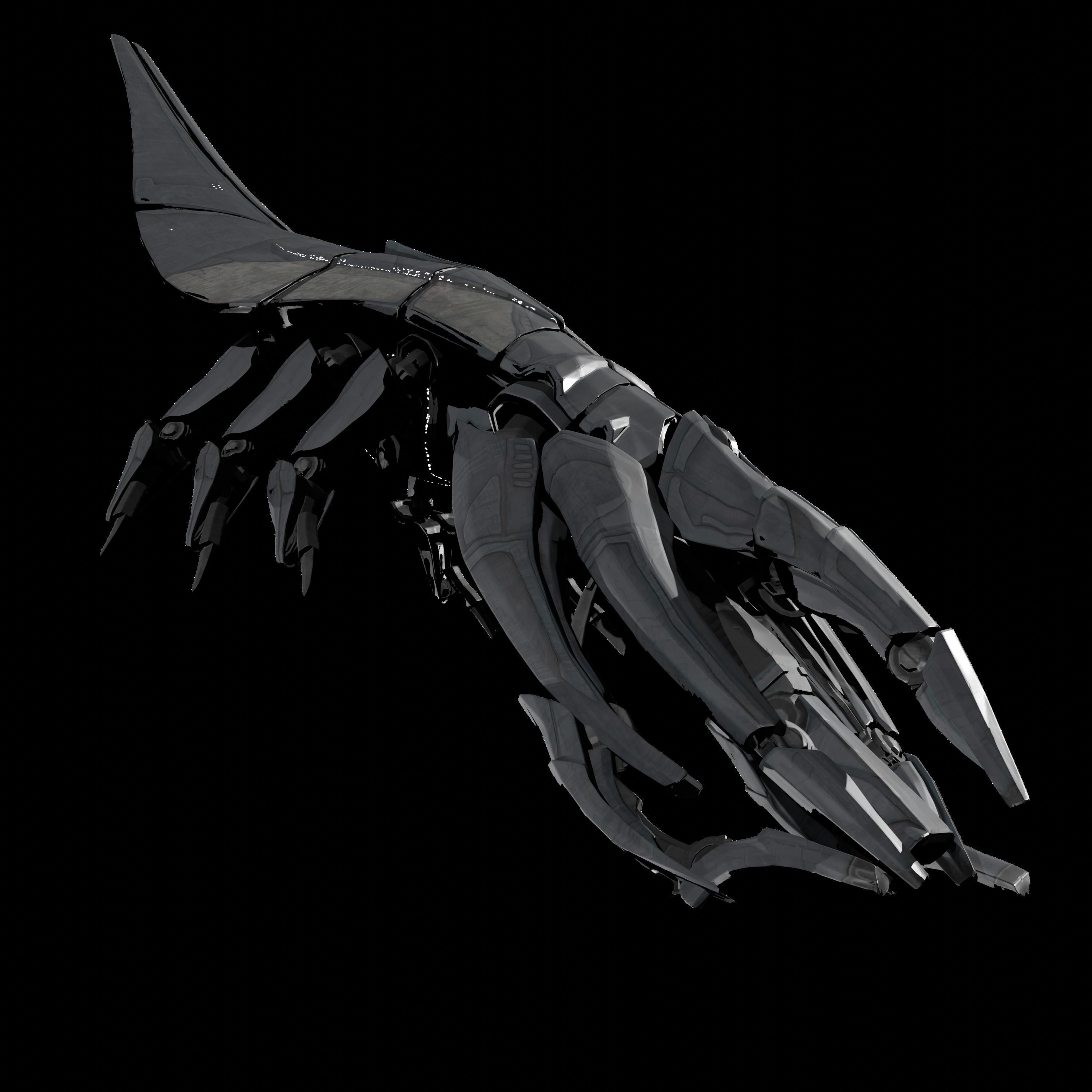 Mass Effect  Reaper 3D model Game-ready  Rigged Low-poly 3D model_3