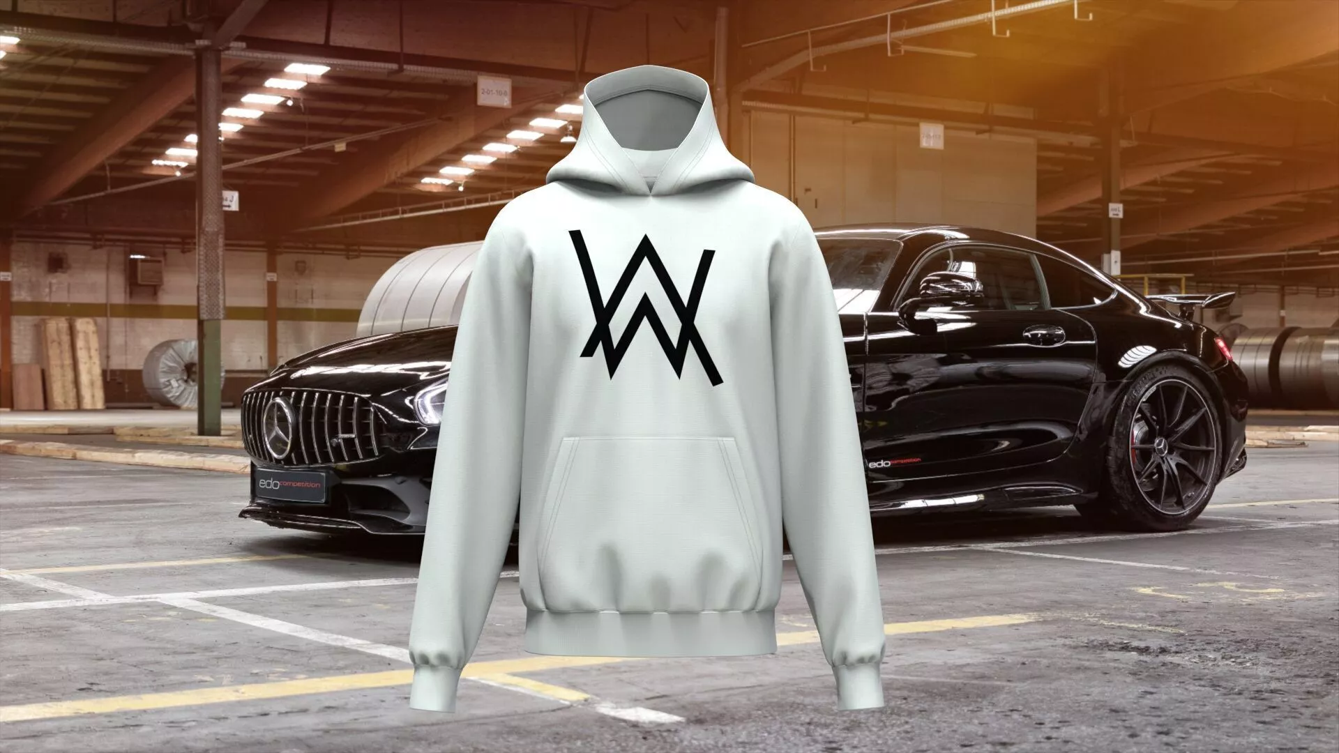 Men Classic Fleece Pullover Hoodie 3D model
