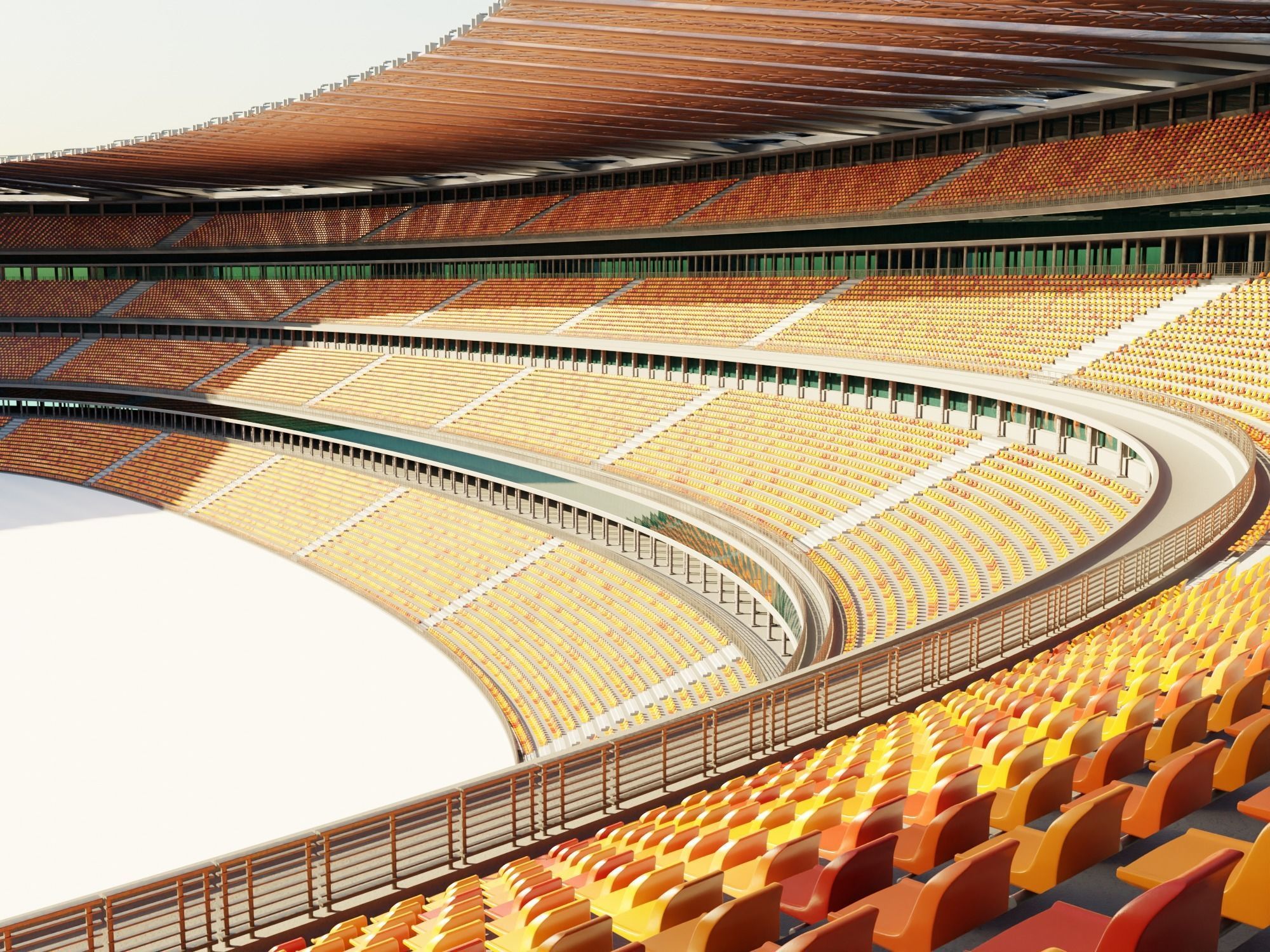 A Realistic Modern Stadium 3D model_3
