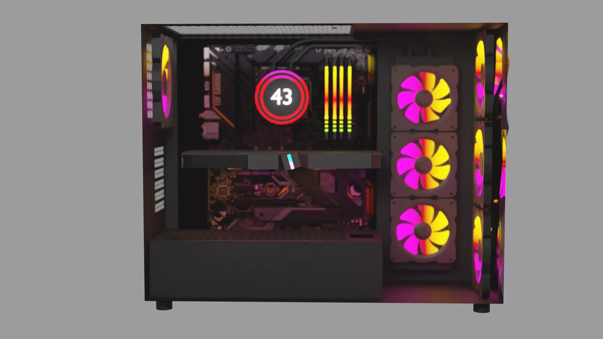 Full Computer Low-poly 3D model_0