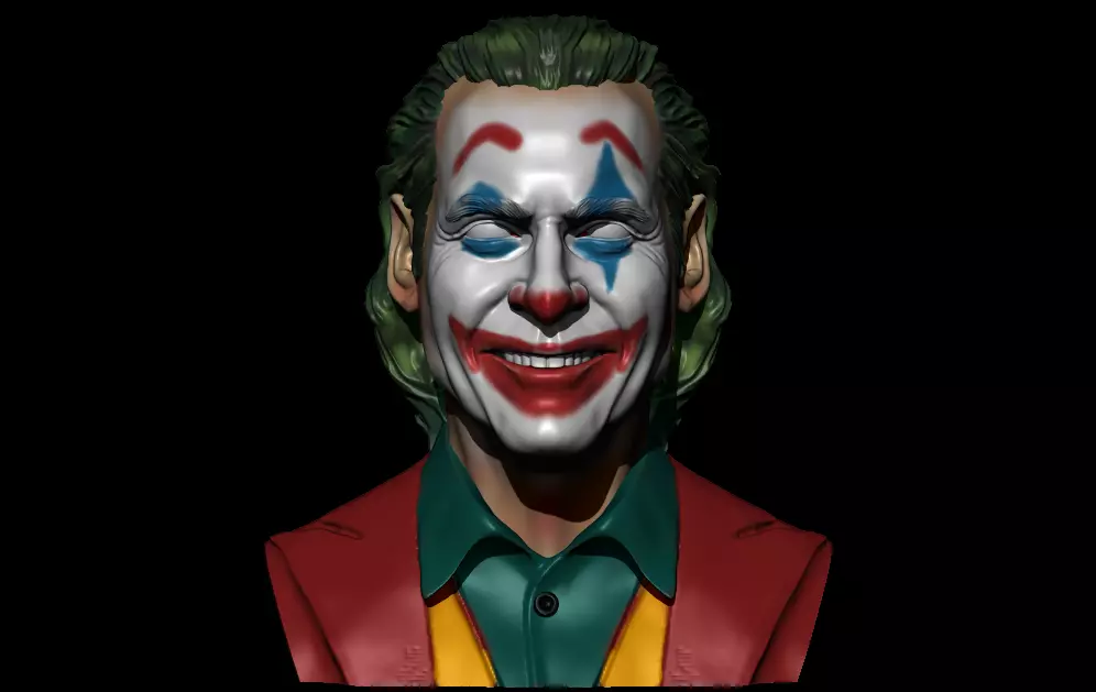 Joker 2019 Joaquin Phoenix head sculpture 3D print model_0