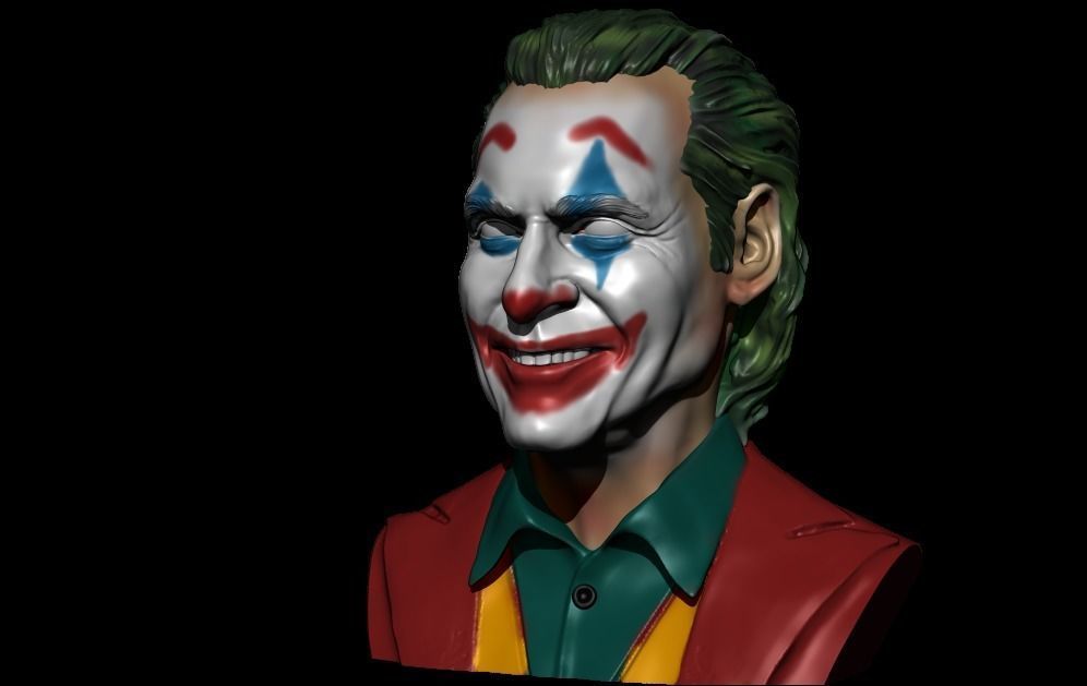 Joker 2019 Joaquin Phoenix head sculpture 3D print model_4
