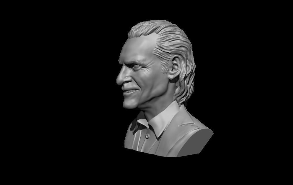 Joker 2019 Joaquin Phoenix head sculpture 3D print model_9