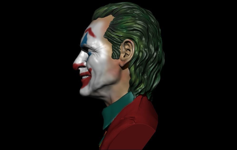 Joker 2019 Joaquin Phoenix head sculpture 3D print model_5
