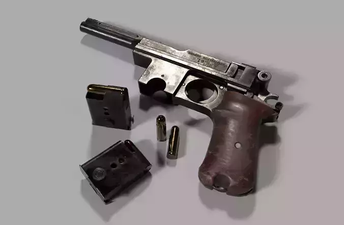 Bergman 1910-21 - Low-poly 3D model PBR Low-poly 3D model