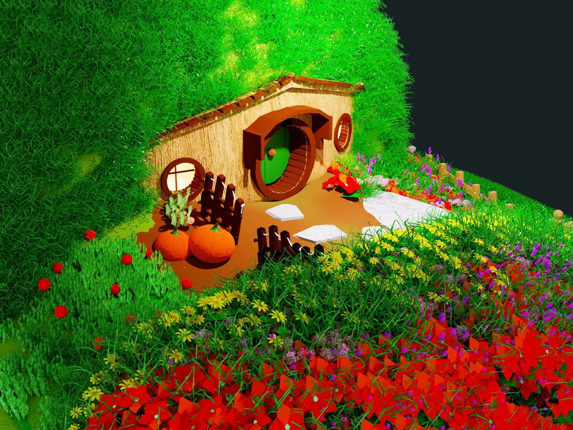 Hobbit House 3D model_2