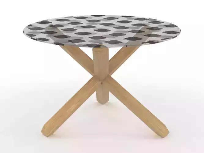 Table diamond with star in middle