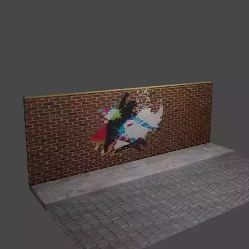 wall with graffiti 1