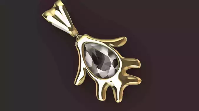 fish pear pendant stl vrified