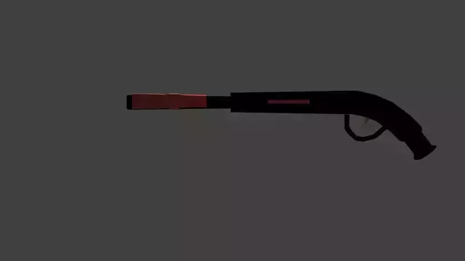 Shotgun Model with bullet