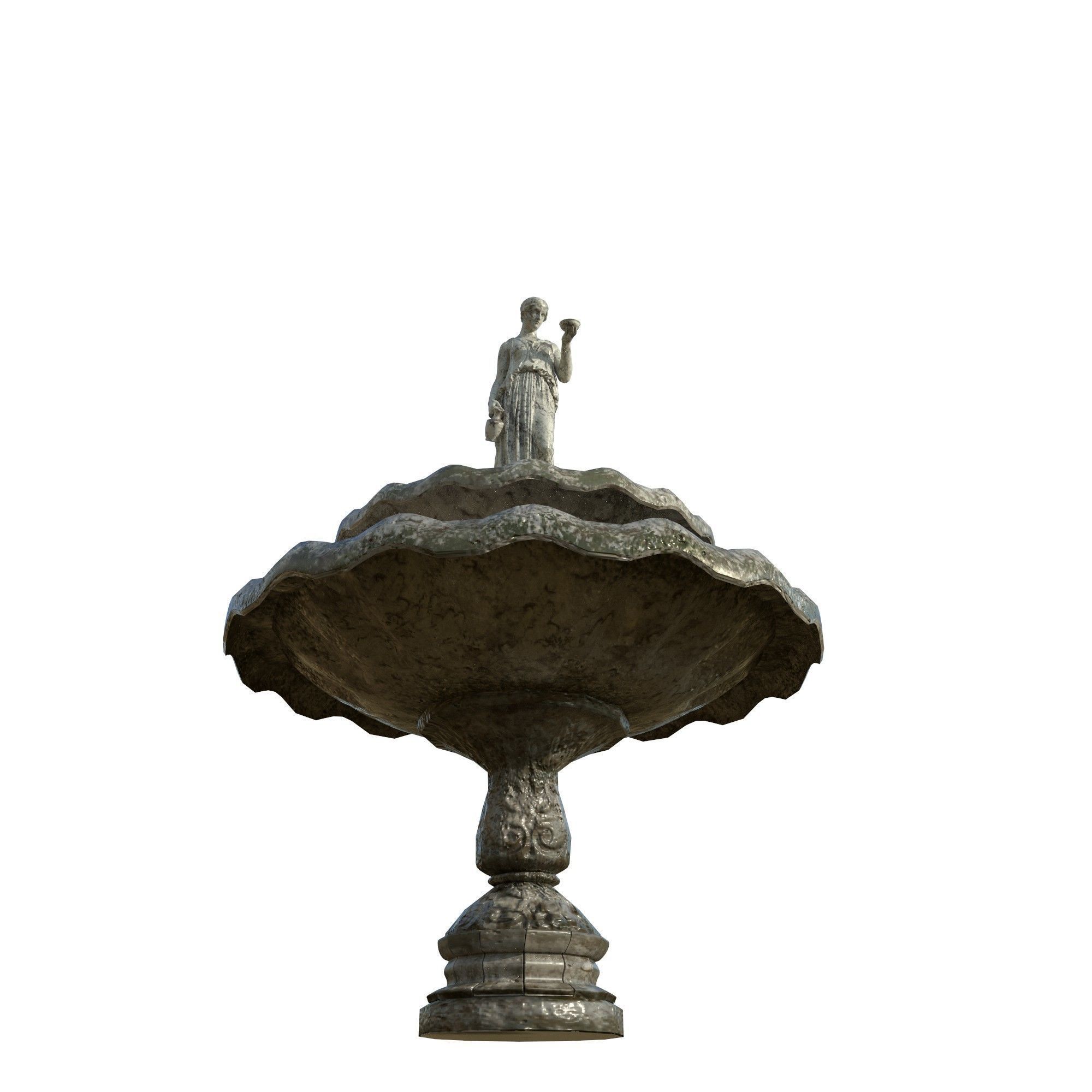 Fountain marble 3D model_2