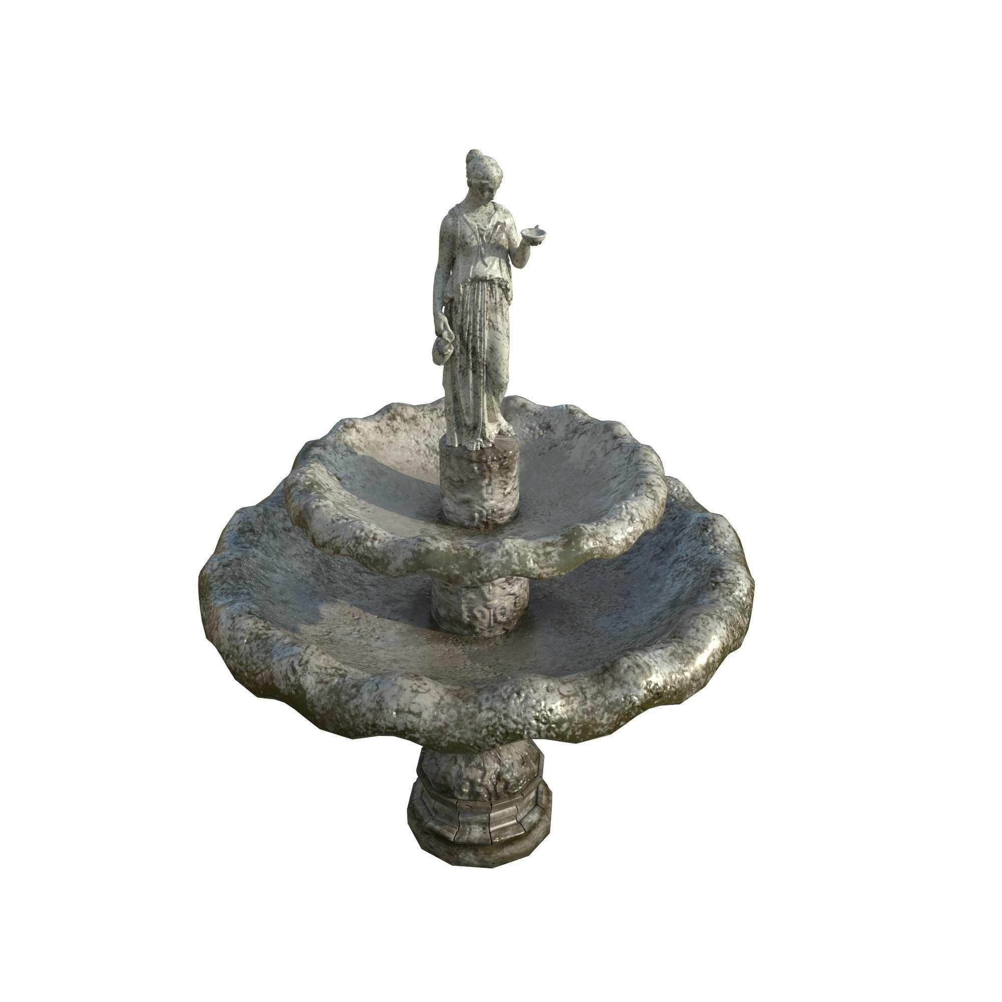 Fountain marble 3D model_1
