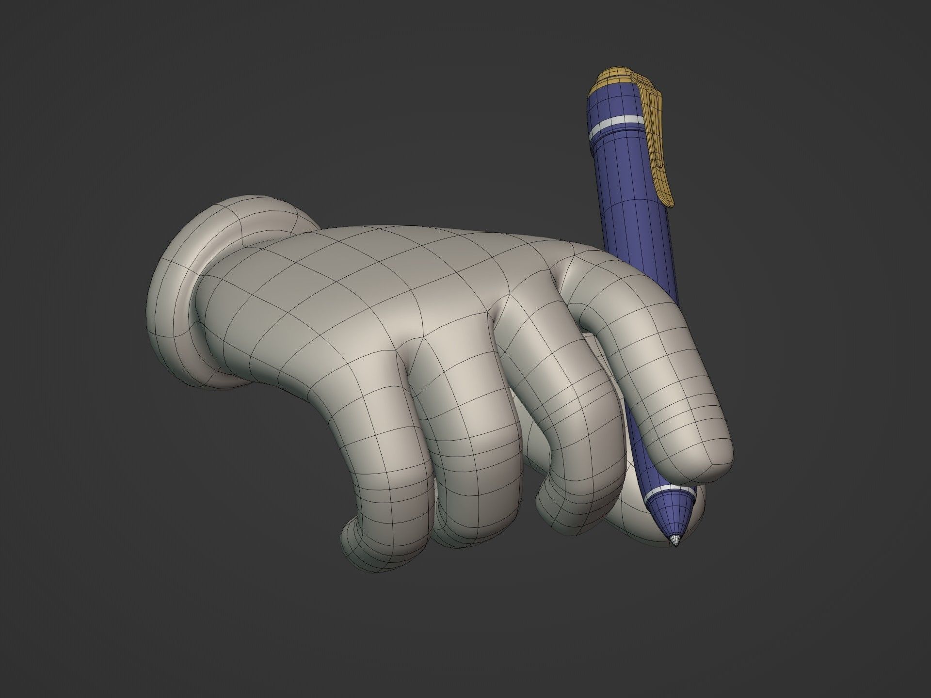 Cartoon Hands Low-poly 3D model_16