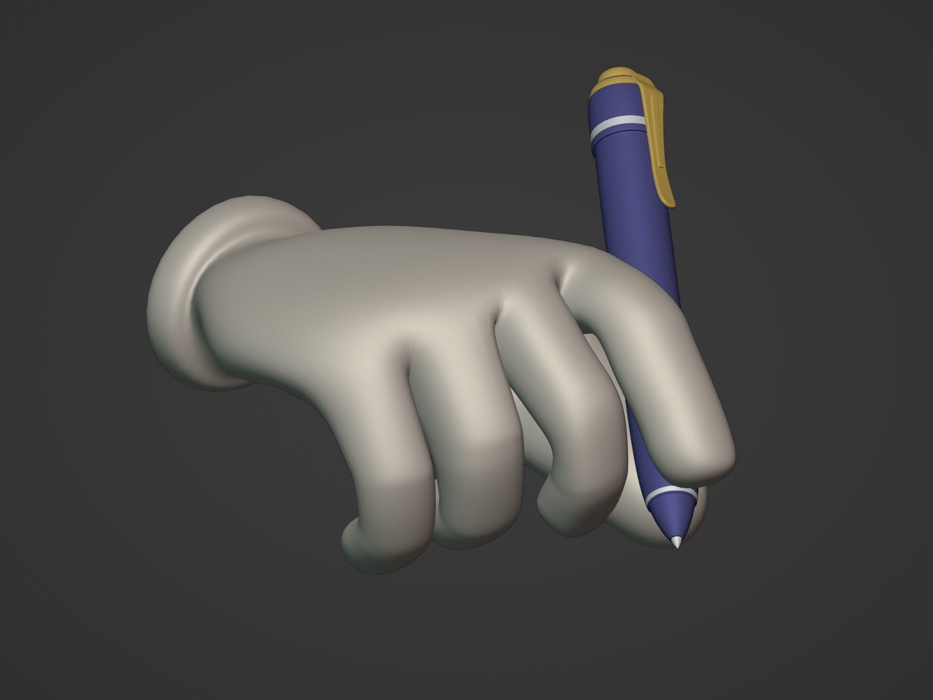 Cartoon Hands Low-poly 3D model_15
