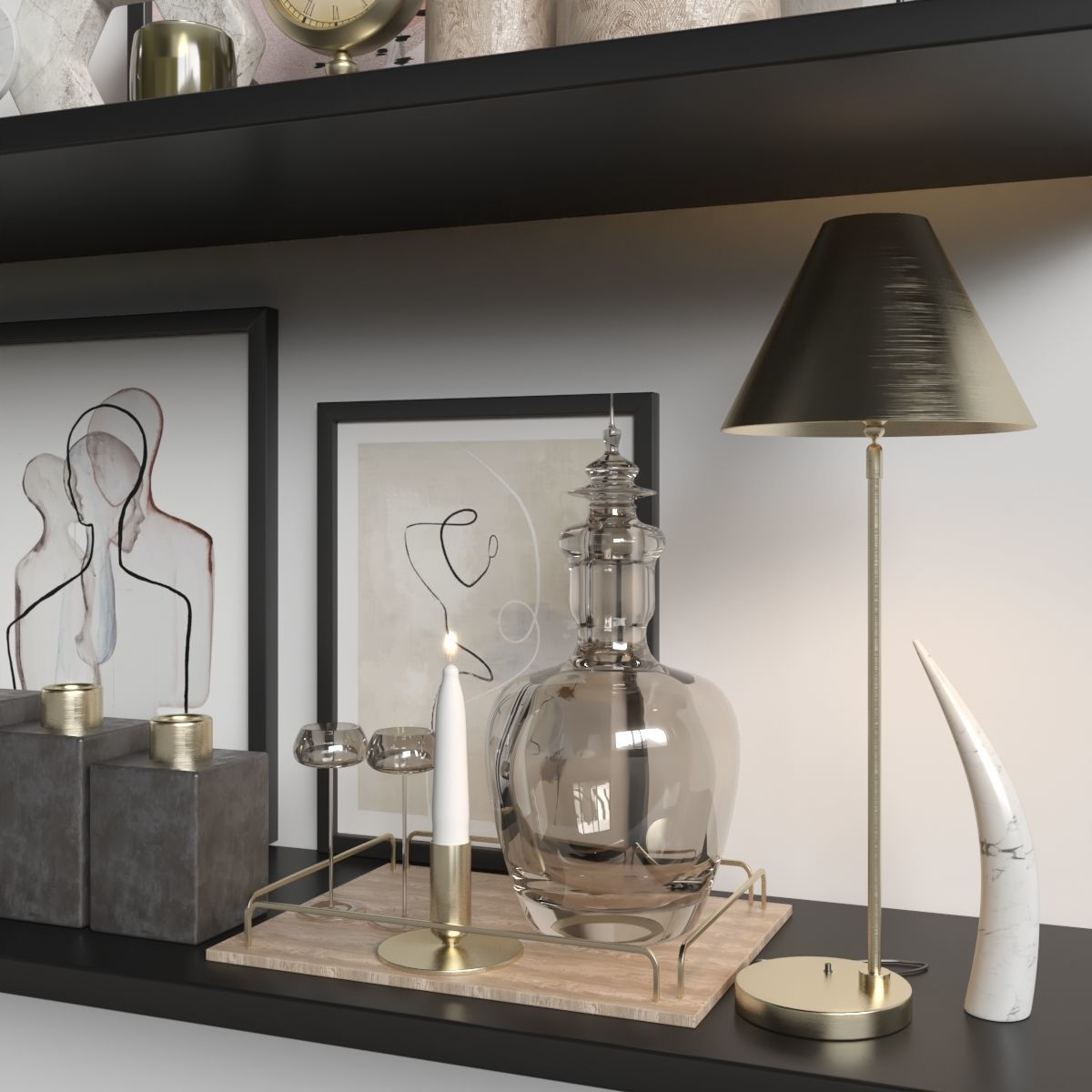 Decoration shabby chic home decor 3D model_4