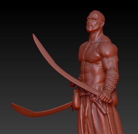 Ukrainian brave Kozak warrior stands on rock ready to print 3D print model_14