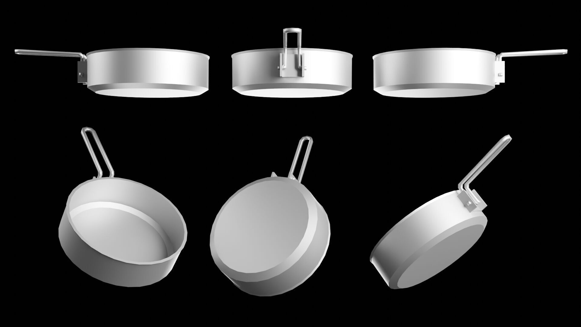 Camping Cookware Set Low-poly 3D model_22