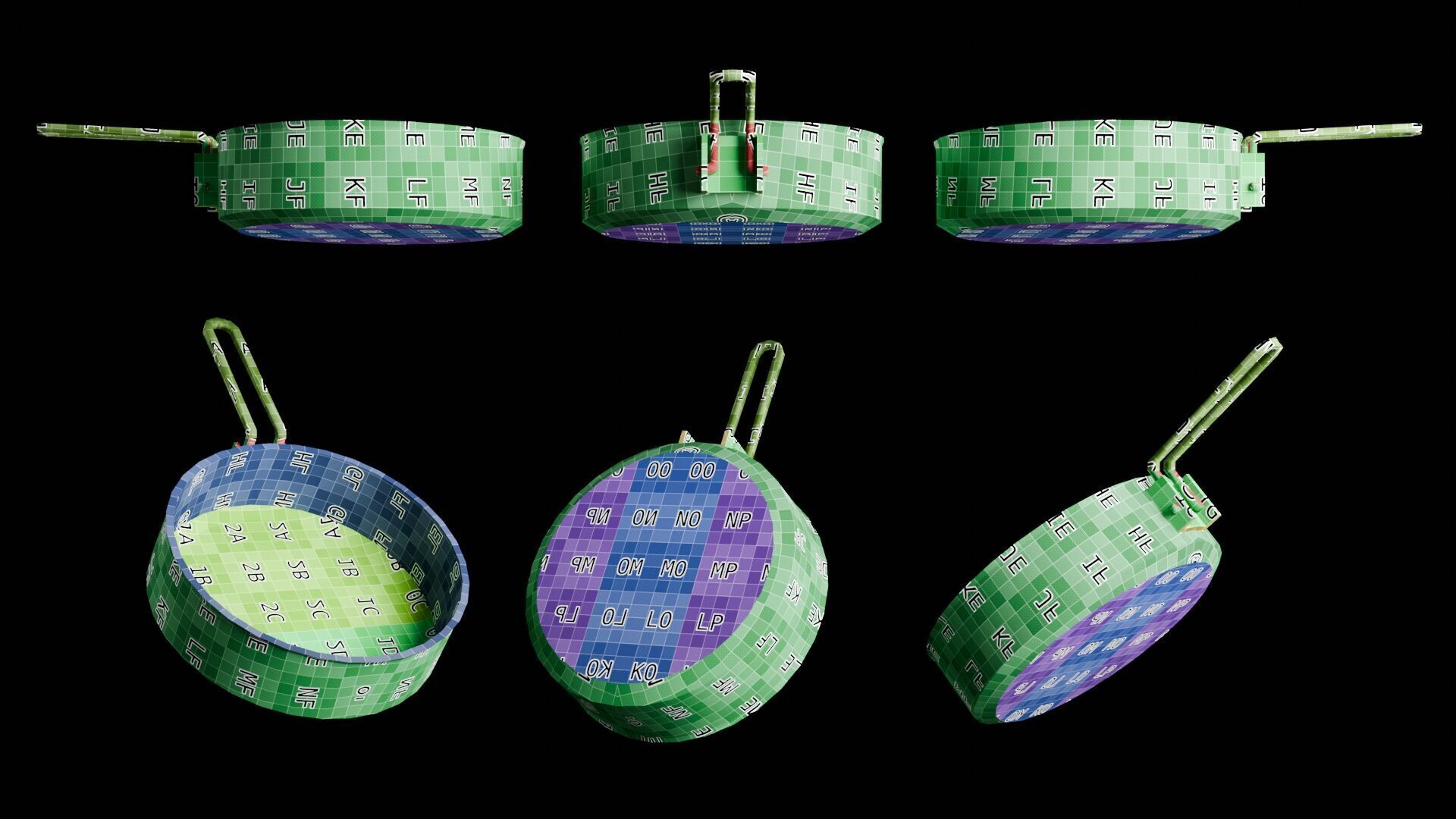 Camping Cookware Set Low-poly 3D model_38