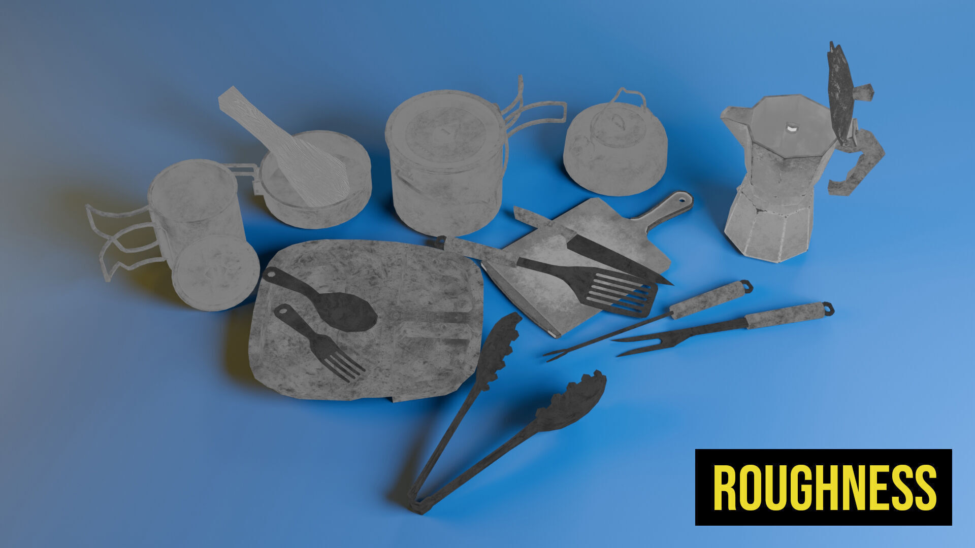Camping Cookware Set Low-poly 3D model_44